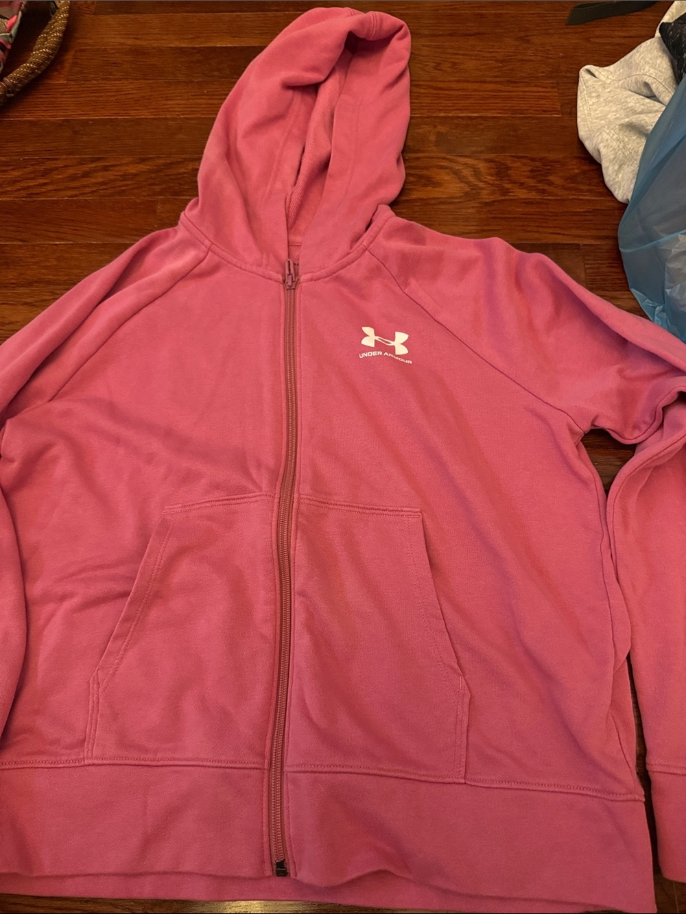 Under Armour Girls Pink Full-Zip Hooded Jacket
